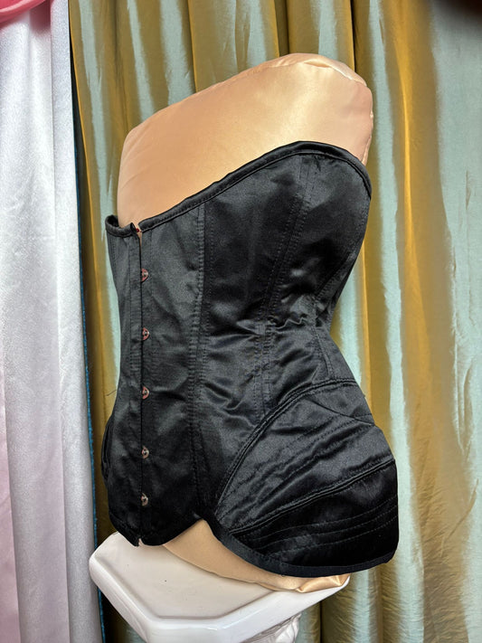 Black Satin Corset SALE