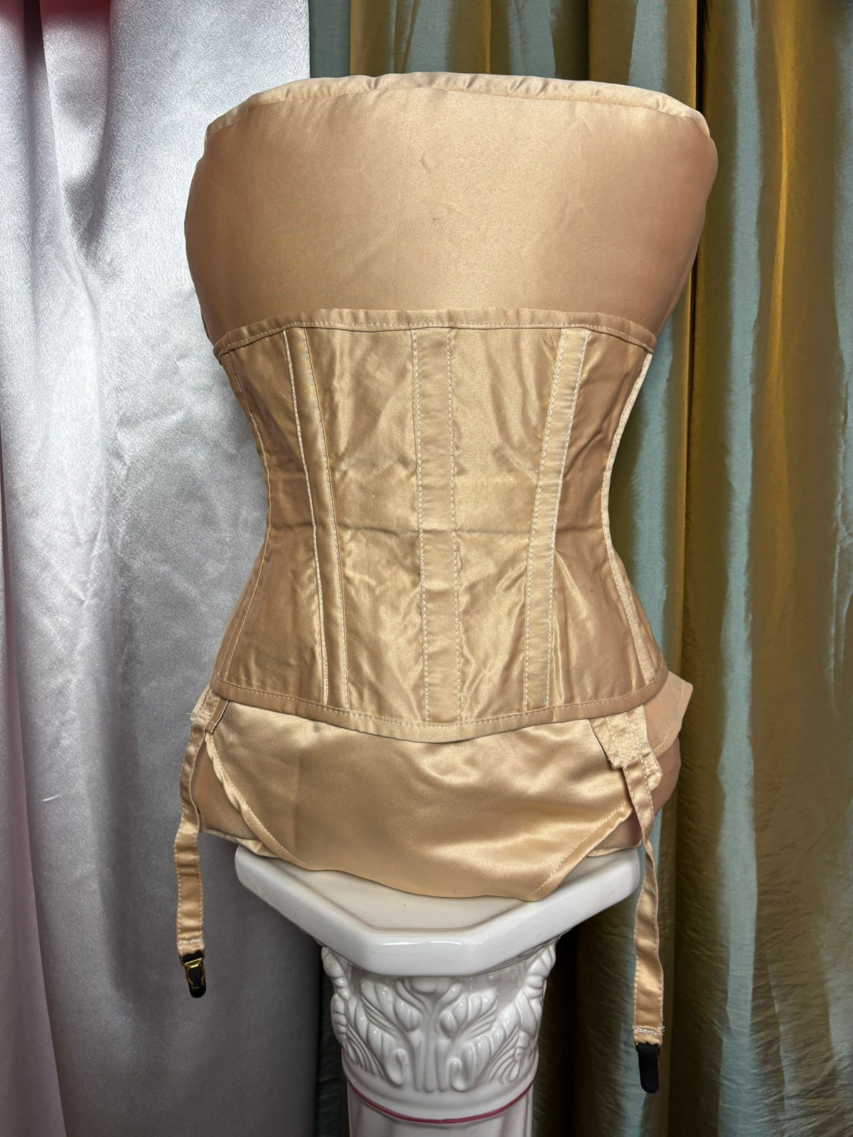 Beige Burlesque Corset Set SALE